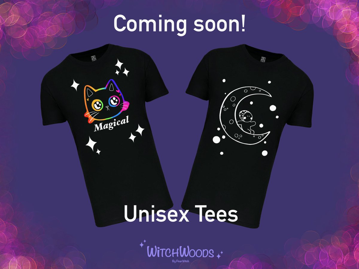 PearWitch's tweet photo. After months of planning they’re going to be finally here!
I’m so excited to share my new star mushroom vest / Shirt
And my magical Rainbow cat ✨
More pictures coming soon. I’ll be taking preorders for these ❤️

#ArtistOnTwitter #artist #smallbusinessowner #SmallBiz #shirt #vest https://t.co/H8pHhXYed5