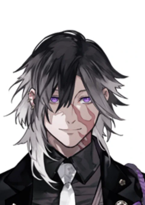 やっぱり元は黒髪だったけど燃えて白くなっちゃった〜って感じ?かな? ところでピヤスの数すごいね
