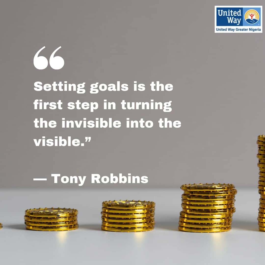 Remember to always work towards achieving your set goals. What are your goals for the week, share with us in the comment section.

Live United!!!     

#Unitedwayng 
#UWW
 #UWGN 
#Motivationmonday