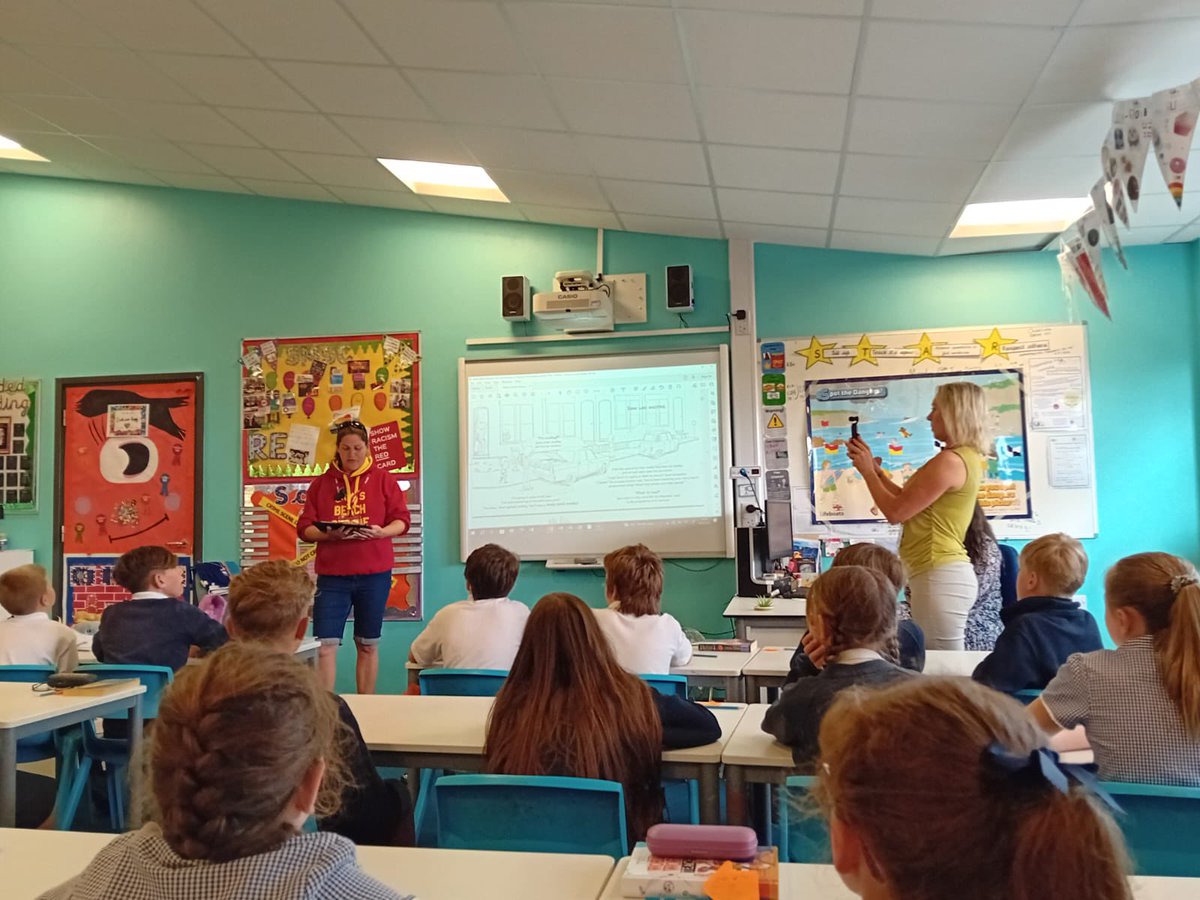 Thank you @wildtribeheroes for joining @MarineAcademy Primary to share your new book, ‘Sami’s Beach Rescue’, all about beach and water safety. We hope to catch some of the lesson, with Year 5, on BBC Spotlight this evening! @BBCSpotlight @TedWraggTrust #MakingAspirationsPossible