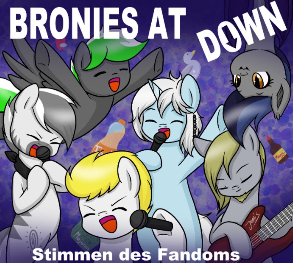 Eine Albumvorstellung? Im BRG?? Kaum zu glauben, aber heute, 19.06. ab 20 Uhr, führt euch <a href="/caaabra/">Cabraloca</a> durch die Welt der deutschen Brony-Meetup Musik. Unter dem Label „Bronies at Down“ stellen wir zusammen mit Batto, Fillip und Billy Rex das erste Album der bunten Truppe vor!