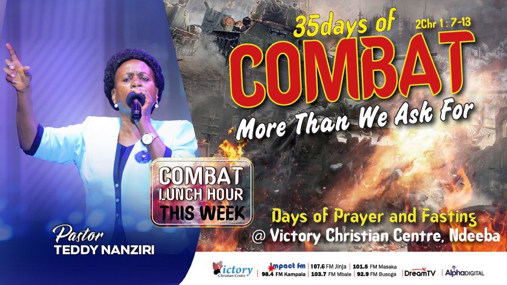 984impactfm's tweet photo. 𝐋𝐔𝐍𝐂𝐇 𝐇𝐎𝐔𝐑 𝐅𝐄𝐋𝐋𝐎𝐖𝐒𝐇𝐈𝐏 | 𝐌𝐨𝐧 &amp; 𝐓𝐮𝐞 | 𝐏𝐫. 𝐓𝐞𝐝𝐝𝐲 𝐍𝐚𝐧𝐳𝐢𝐫𝐢 | 𝐕𝐢𝐜𝐭𝐨𝐫𝐲 𝐂𝐡𝐮𝐫𝐜𝐡 𝐍𝐲𝐞𝐧𝐝𝐨
Get ready to experience a spiritual workout like never before!

#CombatMonth
#PrayerFasting
#CombatTrumpets https://t.co/RNyjyNO4nV