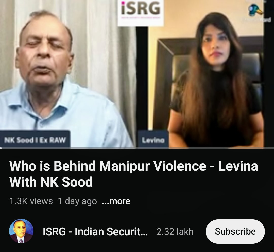 nrajabpcl's tweet image. Why's #ManipurBurning?
A very insightful🎦by ex-RAW @rawnksood Ji (honoured by his following me➡️favour returned from my backup ID)with #GenNext  @LevinaNeythiri Ji of @Resonant_News
Imminent US #PredatorDrones sales will empower #TriServices
@mjavinod
