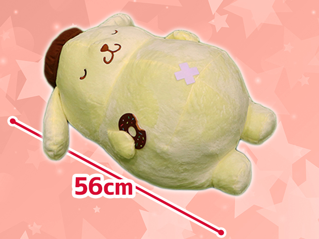 ポムポムプリン　ぬいぐるみ　ドーナツ トレバ #プライズ 情報】 <#ポムポムプリン まんぷく！ごろ寝超超BIG