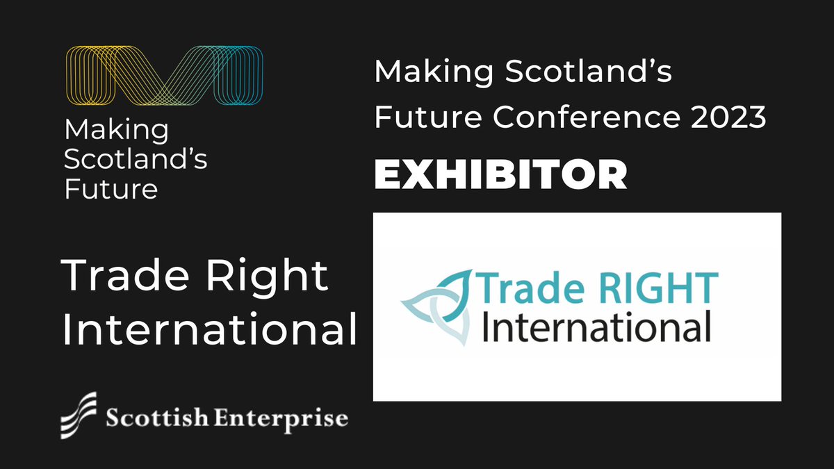 Trade Right International are joining the exhibition at Making Scotland's Future Conference 2023! Visit their stand to find on the 22 June to learn about their unique business model.

Find out more and book your tickets today 👉 makingscotlandsfutureconference.scot/sponsors

#MakingScotlandsFuture