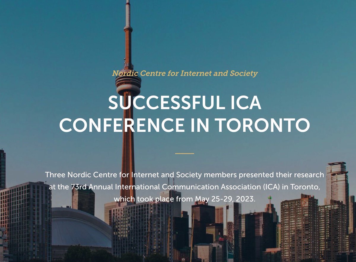 Recently, Centre members Shubin Yu, <a href="/dicleberfink/">Dicle Berfin Köse</a>, and <a href="/lutzid/">Christoph Lutz</a> presented their #research across different divisions and sessions at the 73rd Annual International Communication Association (ICA) in #Toronto.

Read the news piece about the Conference! bi.edu/research/resea… #ICA23