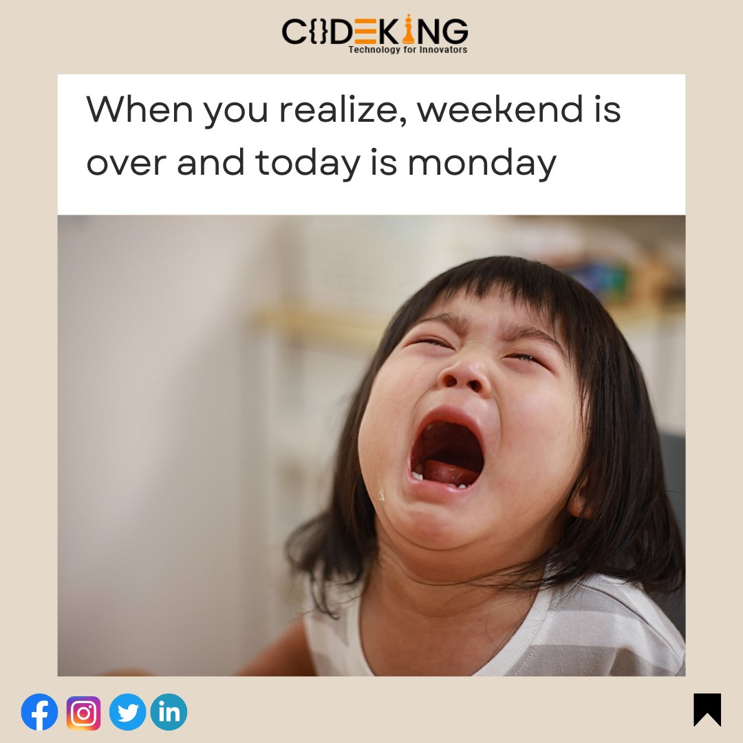 Hello, Monday! Why are you always back so quickly? Don’t you have a hobby? 😅
.
.
#monday #mondaymemes #mondayvibes #mondaymood #mondayfunday #mondayblues #mondaymotivation #mondaythoughts #corporatelife #digitalmarketingagency #mo #motivational #newweekvibes #codeking