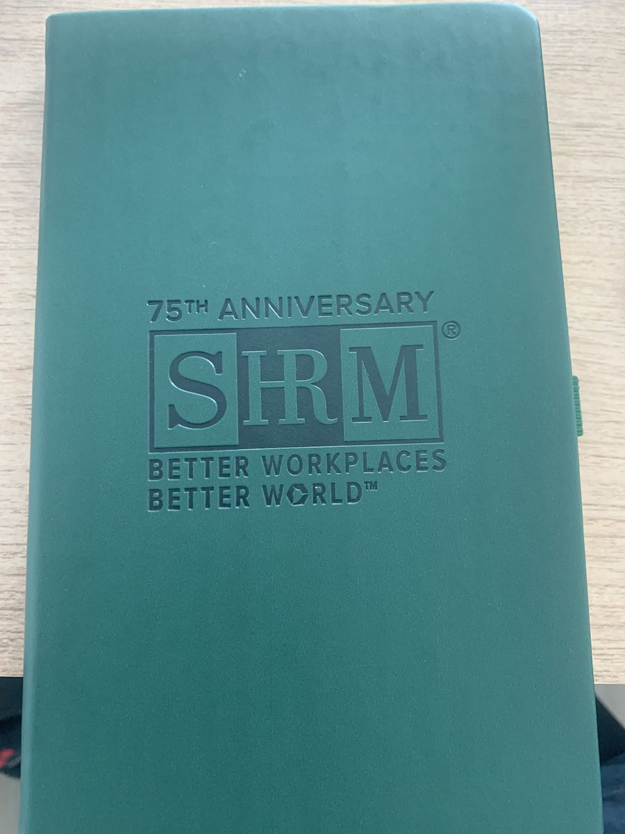 Thank you @SHRM for this thoughtful gift to #SHRM23Influencer team, the  #DriveChange journal #SHRM23 
#SHRM75