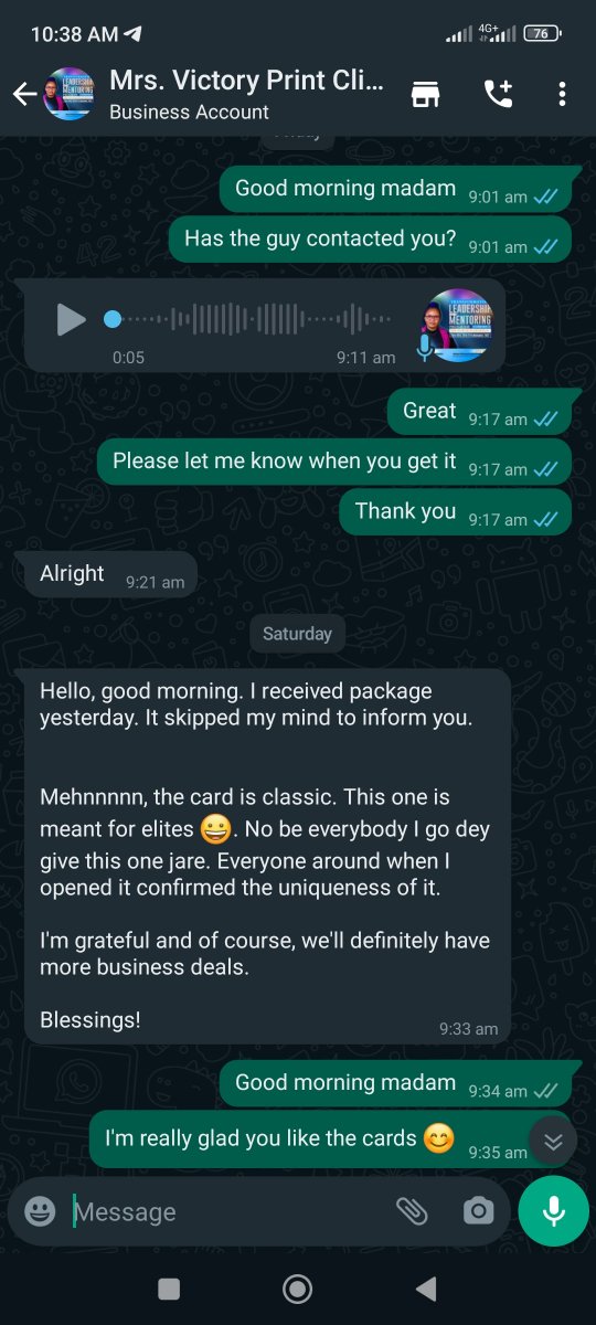 heydayprints's tweet photo. The joy in my heart when I get good reviews is unmatched 😁

Frame 1: How it started.
Frame 3: The work.
Frame 4: The review 😊

Let me handle all your print needs today, send a DM to place your order or make enquiries now.

#Mtn5G Mazi Nnamdi electricity Maldives #BBNaijaReunion https://t.co/gxkQP3NJz3