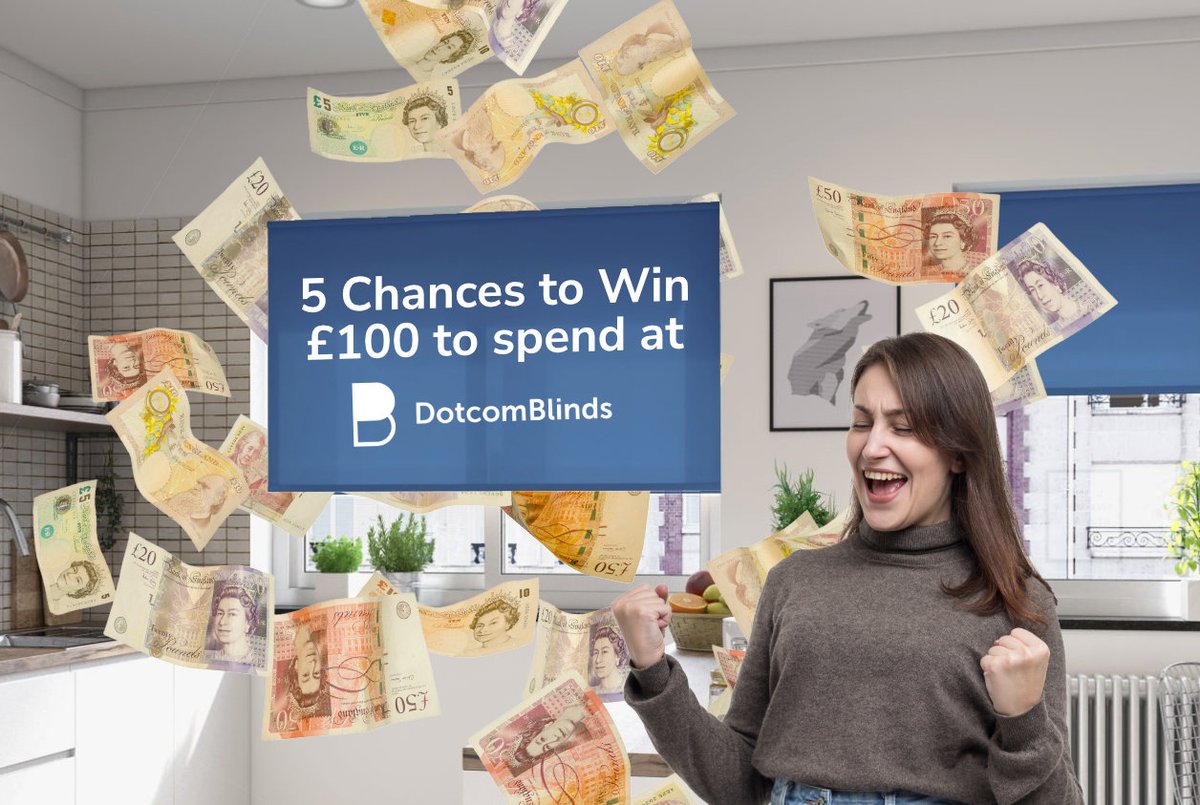 You still have time to win £100 to spend at DotcomBlinds!!!

Check our blog for more info on how to win - dotcomblinds.com/blog/were-runn…

#UKCompetition #Giveaway #Win #Competition