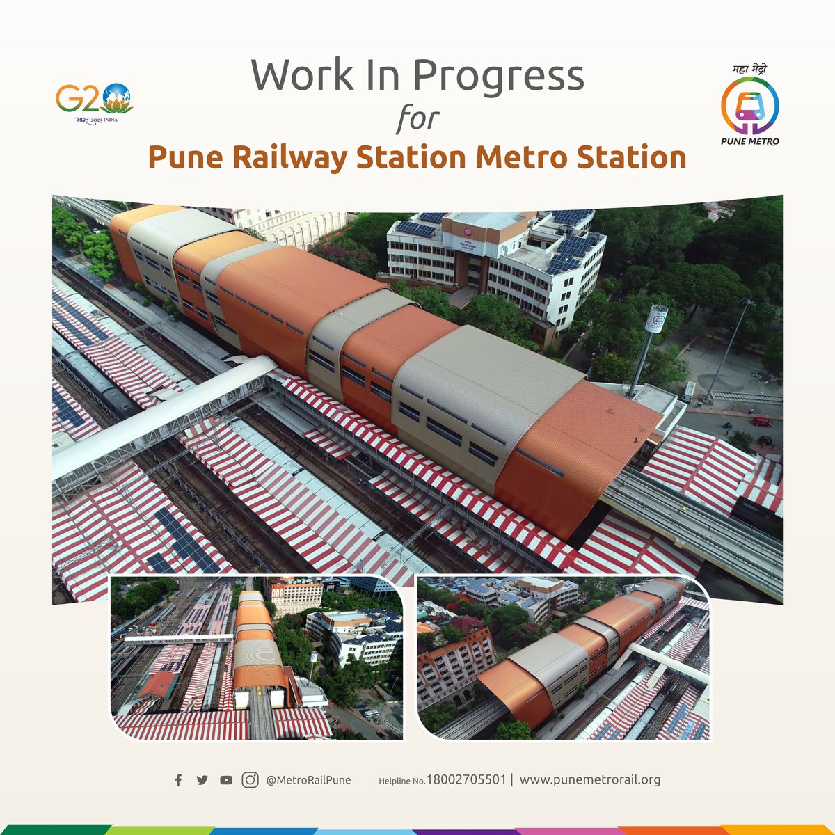 Pune Metro Rail on Twitter "पुणे रेल्वे स्टेशन मेट्रो स्थानकाचे