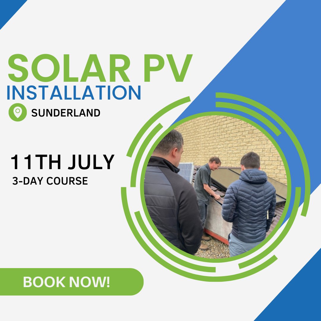 GTEC (@gtectraining) on Twitter photo βοΈ We are back in #Sunderland next month! We are back with our #SolarPV course at the brilliant <a href="/SeconRenewables/">Secon Renewables</a> - ποΈ 11th July. Covering all aspects of installation,regulations and safety.
Find out more information & book your place -> bit.ly/43V8eia βοΈ We are back in #Sunderland next month! We are back with our #SolarPV course at the brilliant <a href="/SeconRenewables/">Secon Renewables</a> - ποΈ 11th July. Covering all aspects of installation,regulations and safety.
Find out more information & book your place -> bit.ly/43V8eia