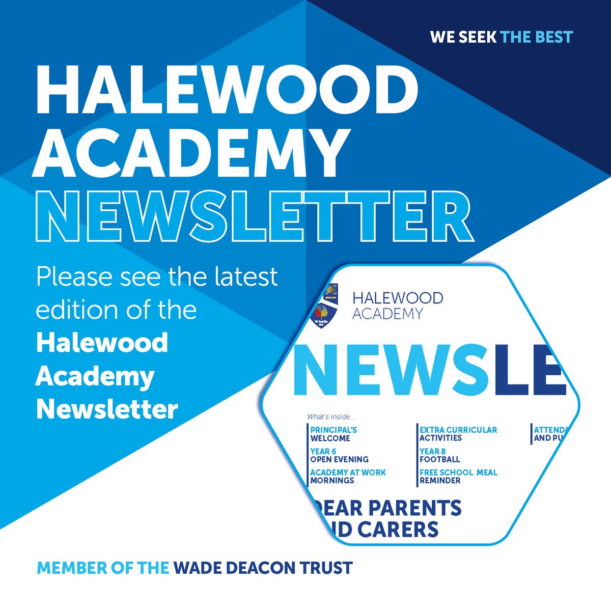 Hi All,
Please see the the below link for the interactive Halewood Academy Newsletter June Issue 15.
shorturl.at/AMTZ0