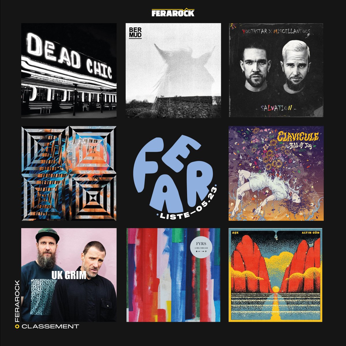 𝗙𝗘𝗥𝗔𝗟𝗜𝗦𝗧𝗘
Envie de découvrir de nouveaux artistes ? Découvrez le Feraliste du mois de mai, le classement des albums les plus diffusés sur les radios #Ferarock en Mai 2023 :
 ferarock.org/sur-les-antenn…