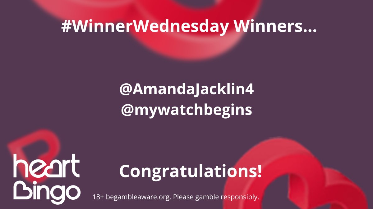 CONGRATULATIONS!🌟 To our #WinnerWednesday winners! Thank you all for taking part ❤️