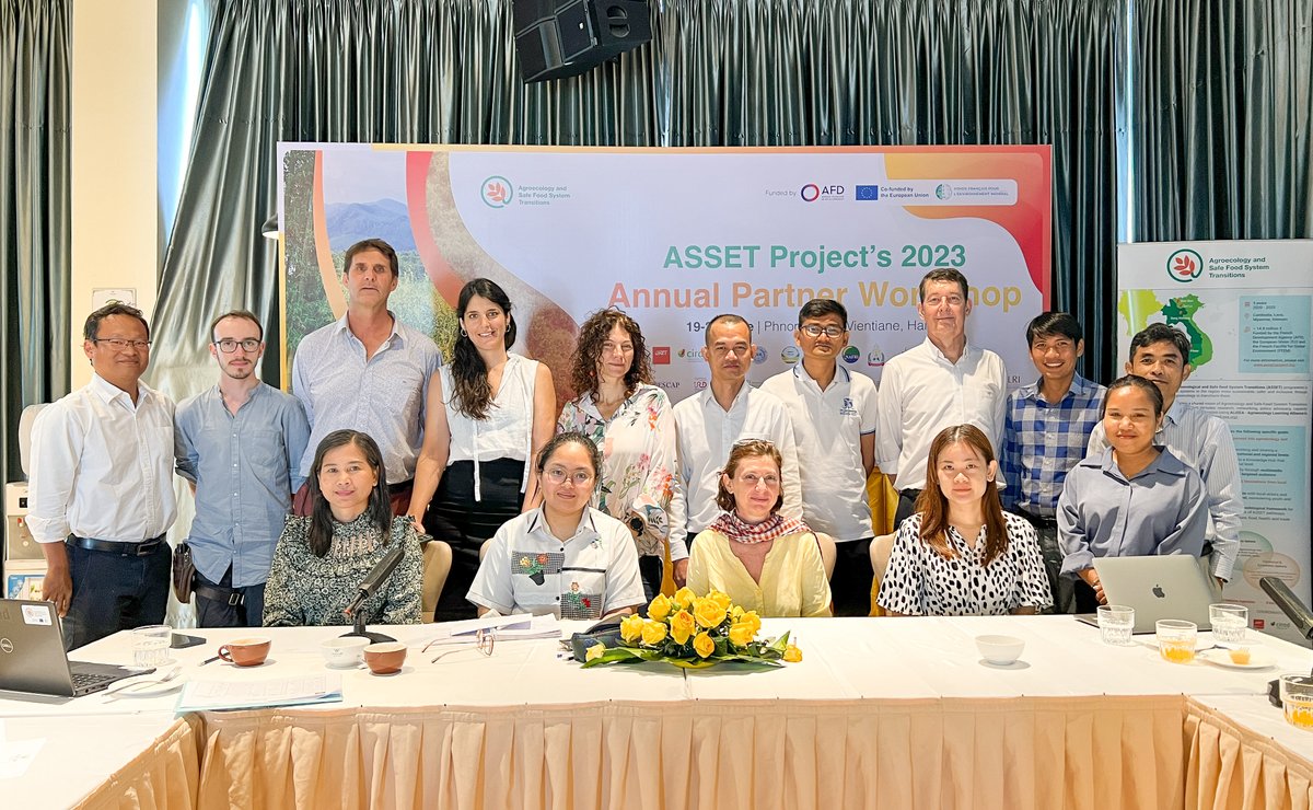 ASSETProjectSEA's tweet photo. In #PhnomPenh ๐ฐ๐ญ, #Vientiane ๐ฑ๐ฆ & #HaNoi ๐ป๐ณ: the #ASSETProject's Annual Partner Workshop 2023 is in full swing, bringing all 24 national, international partners, and a number of local partners at flagship sites, and #ALiSEA network members who work in #agroecology & #foodsystem! https://t.co/aWlSMz6yJu