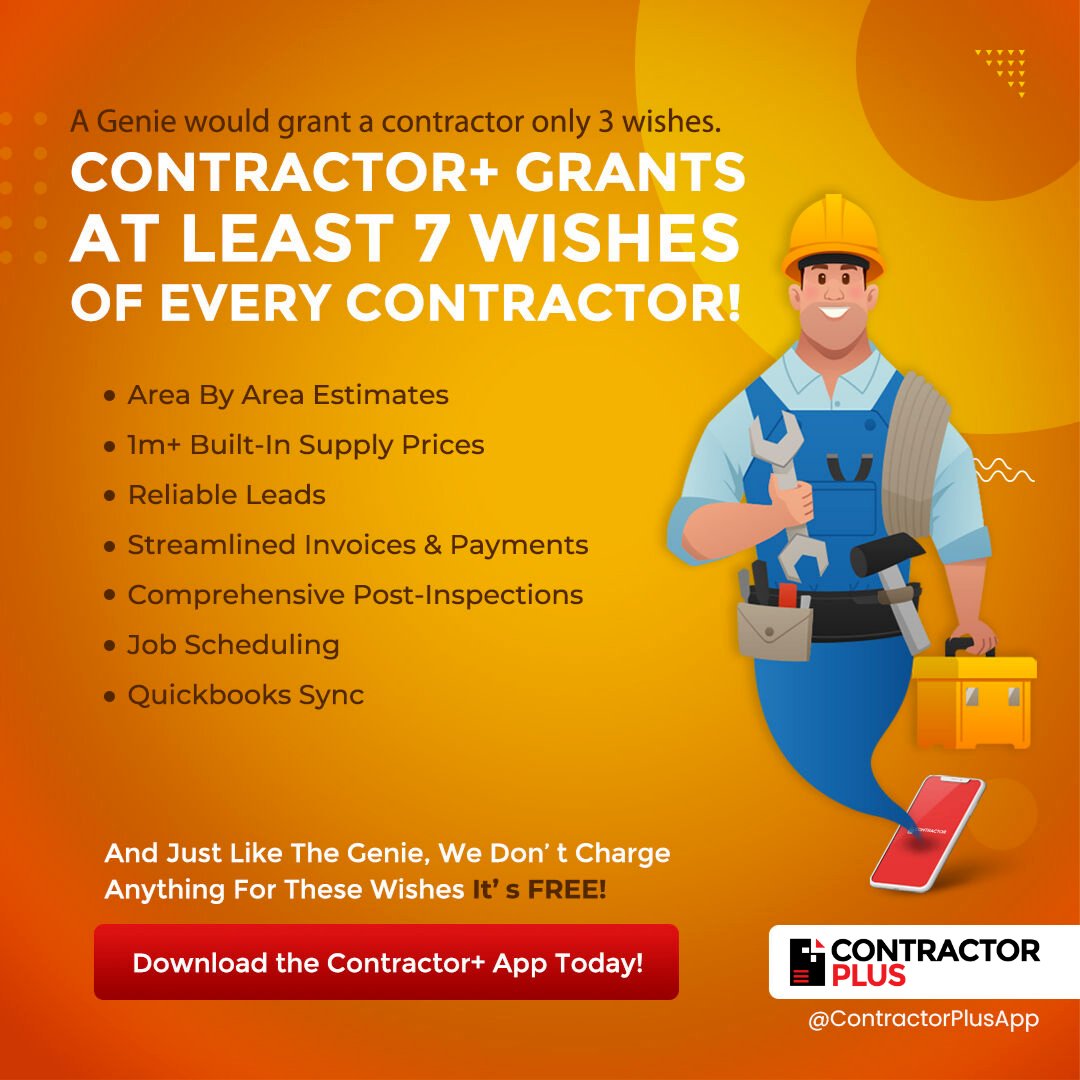 cplusapp's tweet photo. Using just a single app, you can manage almost every aspect of your contractor/field service business. Contractor+ helps you WIN!📈

So what are you waiting for? Download Contractor+ app TODAY!🤩

#ContractorPlus #DreamApp #ContractorBusiness #Genie #GrantingWishes https://t.co/RCwMXgF5Ee