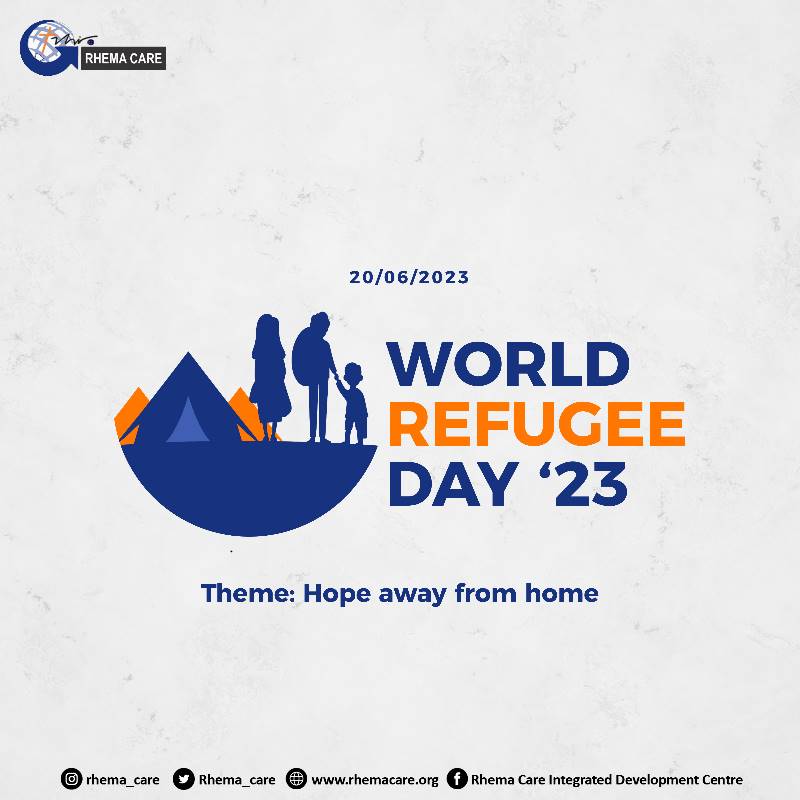 Rhema_Care's tweet photo. It is that time of the year when we reflect on the courage and resilience of those fleeing war, violence, & persecution and recognize the compassion of those who welcome them. It is World Refugee Day 2023. See more on our Facebook
#RhemaCare
#CAPSProject
#worldrefugeeday2023 https://t.co/RbhfDdoFcZ