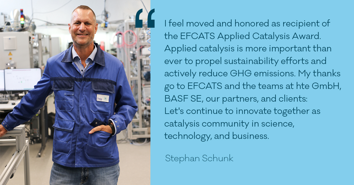 Congratulations Stephan Schunk!🎉We are very proud that you have been announced to be the winner of the 2023 EFCATS Applied Catalysis Award! #catalysis #chemistry