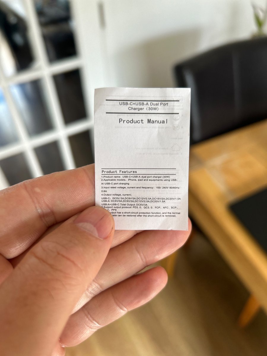 keithahern's tweet image. You know what the world&apos;s smallest manual needs? More white space instead of a larger font.