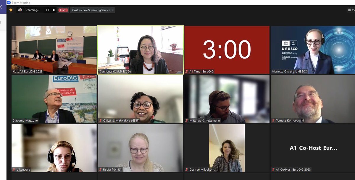 Hello #eurodig 2023! In the troubled times, #UNESCO #IFAP advocates good evidence for good digital policies and actions to mitigate risks/build resilience. Monitoring digital environment requires «  whole society » perspective / multistakeholder approach including via #ROAM-X.