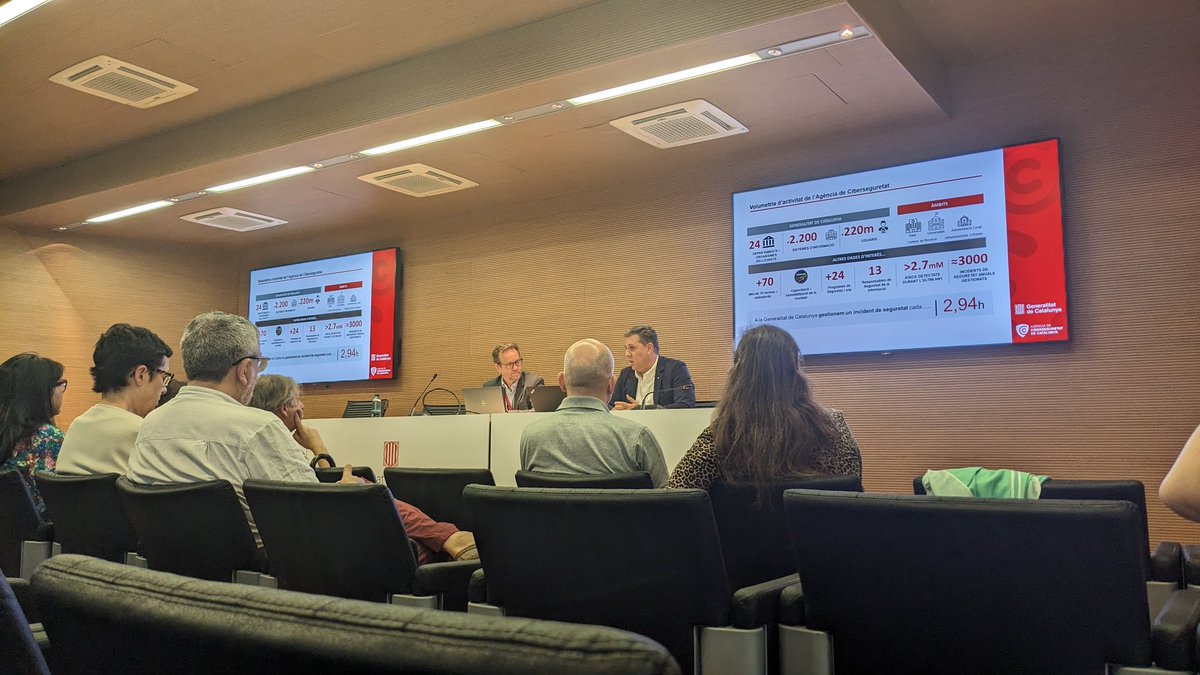 periodistes_cat's tweet photo. Tomàs Roy (director de @ciberseguracat): "Hem interioritzat el vostre col·lectiu dins els nostres organismes. Gràcies a la comunicació guanyem en eficàcia, transparència i confiabilitat" https://t.co/QuQO1QlRbS