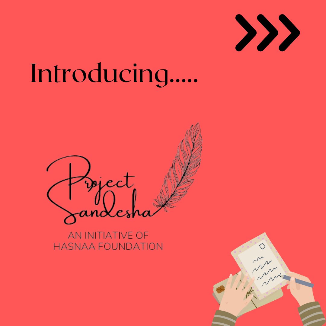 ProjectSandesha's tweet photo. Introducing...Project Sandesha!
DM to know how you can join us to help our friends at the post office!
#ProjectSandesha #HasnaaFoundation #DaakGharKeKisse https://t.co/EKZyfoKV9n
