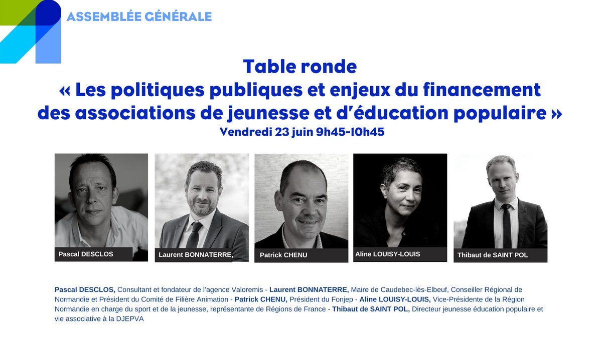 fonjep's tweet photo. Table ronde n°2"Les politiques publiques et financement des #AJEP" avec la participation de @BonnaterreL #ThibautDeSaintPol #DJEPVA @Pchenu @fonjep @RegionNormandie @AlouisyLouis @Regionsdefrance et #PDESCLOS @valoremis à l'animation
Pour vous inscrire: https://t.co/H0GN3wpiyl https://t.co/2wtBxmz7LK