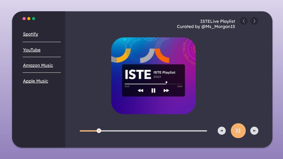 🎧🎵 Excited for #ISTELive? Check out this killer playlist to keep you energized and inspired throughout the conference! @Ms_Morgan15 Spotify- bit.ly/ISTE23playlist Youtube bit.ly/ISTE23Playlist1 Amazon Music bit.ly/ISTE23Playlist2 Apple Music- bit.ly/ISTE23Playlist3