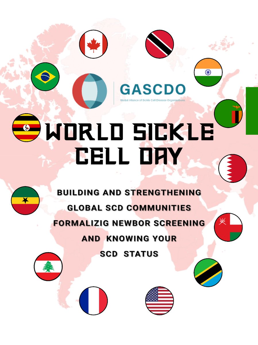 Today, June 19 is World Sickle Cell Day. This year GASCDO is moving with one Global Voice with our themes. One  Movemnet, One Global Voice. We also wish all sickle cell warriors a big Happy World Sicklecell Day! We salute you! #KnowYourSCDstatus 
#NewBornScreening
#GASCDO 
#WSCD