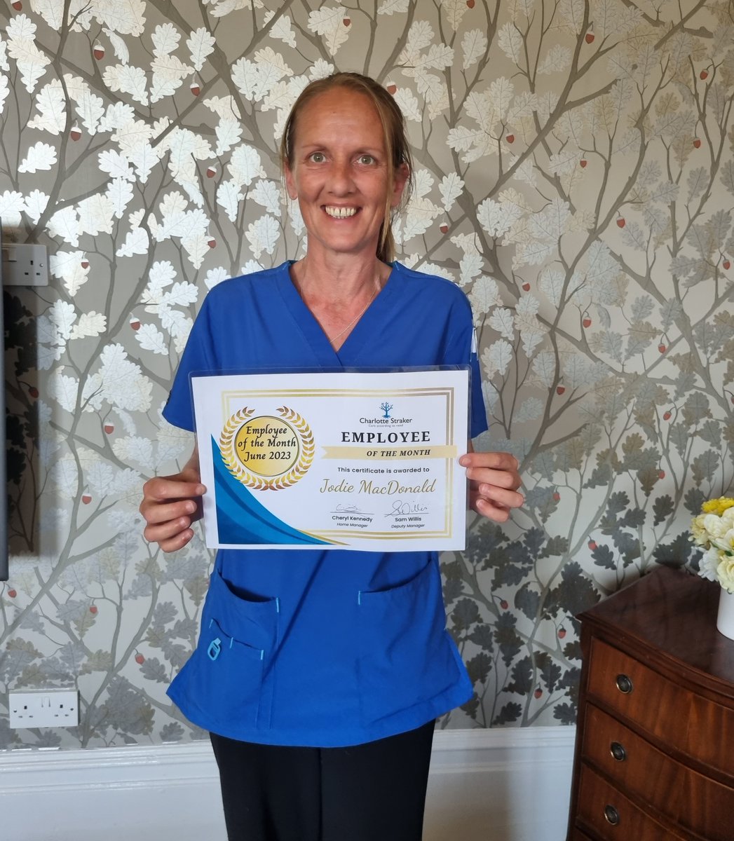 Superstar care assistant Jodie Macdonald has won our title of June’s #EmployeeoftheMonth. As well as working as a #careassistant Jodie is a qualified massage therapist and uses her skills to give our residents relaxing massages each week. #carer #elderlycare #carehome #careteam