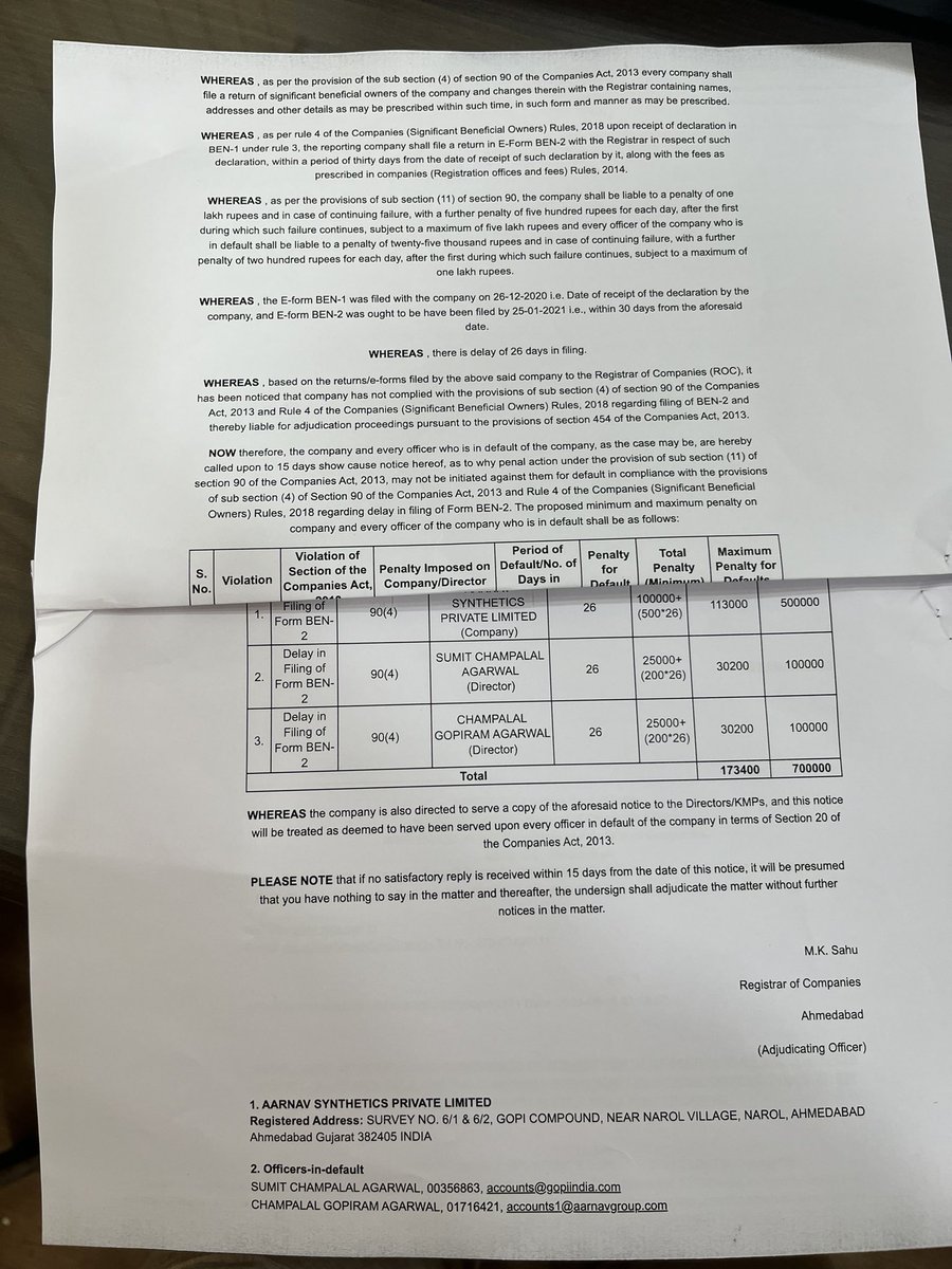 umeshved2's tweet photo. @MCA21India @nsitharaman @PMOIndia @narendramodi 

When MCA21 V3 is not working, ministry has enough time to issue notices and that too under signature of the official who has relinquished the office 12 months back.

Height of inefficiency ! God bless the professionals. https://t.co/WJ1QDdNUO3