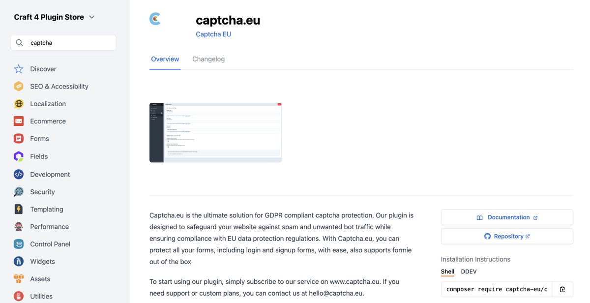 We are happy to announce that we now also support @CraftCMS !

You can find our plugin in the Plugin Store: plugins.craftcms.com/captcha-eu?cra…

#captcha #websecurity #gdpr