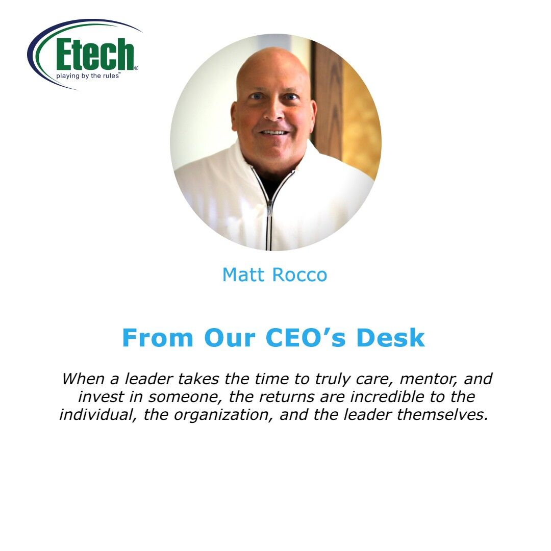 #MondaySpecial
A special note from our CEO's Desk - Matt Rocco

#WeAreEtech #EtechLeaders #LeadesrhipMatters #PeopleFirstCulture #LeadershipCulture #ServantLeadership