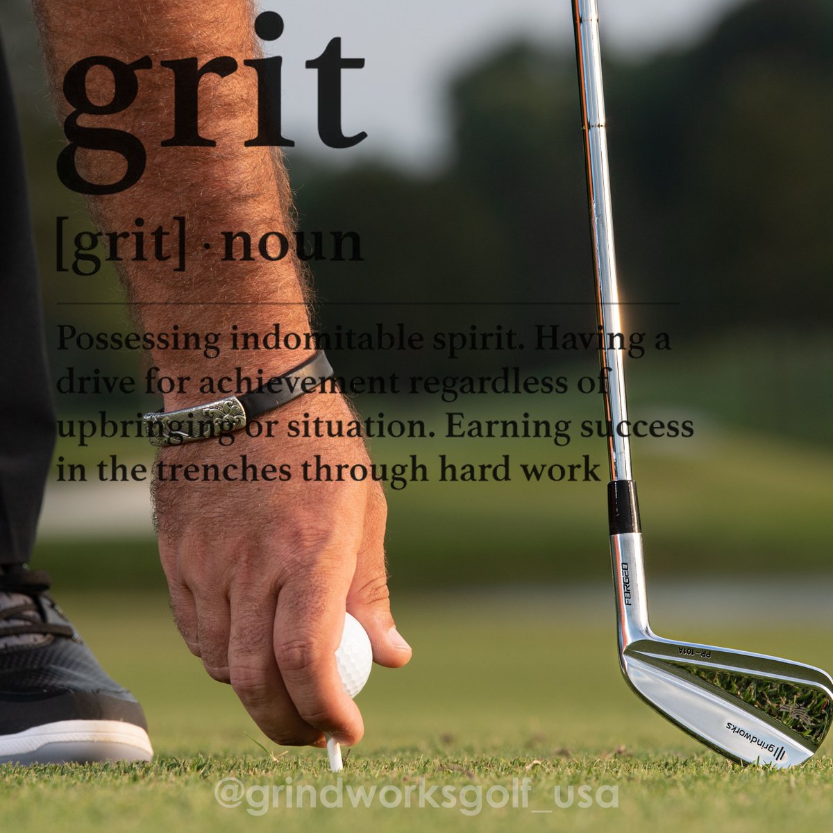 grindworksUSA's tweet photo. the grit and grind go hand in hand #motivationmonday #grindworksgolf #goalslaying #hearofchampions #golflife #gritandgrind https://t.co/VAoCghchbX