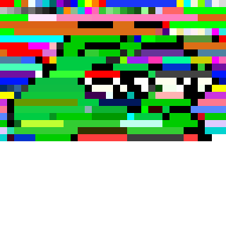 DankFroglet's tweet image. This may look like a pixelated pepe...

But to the true nerds and meme lords out there... you will know this image is full of memetic genius...

#c0ffee #d00dle #decaff  #DC6E16
