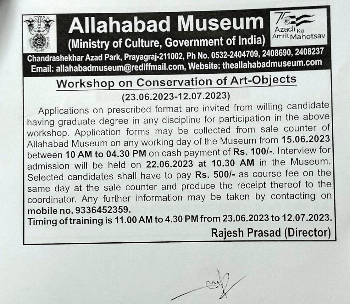 SanjuSh11940004's tweet image. आवश्यक सूचना...

#Conservation #artobjects #workshop 
#sanjumishra #allahabadmuseum 
#Allahabad #prayagraj