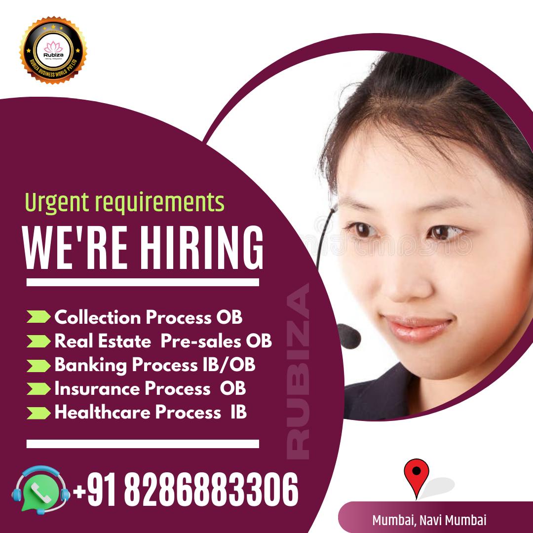 #Rubiza #Hiring #jobsearch #Mumbaijobs #Requirements #Rojgar #Jobseekers #jobs  #career #recruiting  #Recrutement #bulkhiring #JobAlert #backoffice #bpo #callcenter #sales #business #realestate #corporatejob #LeadGeneration #Banking