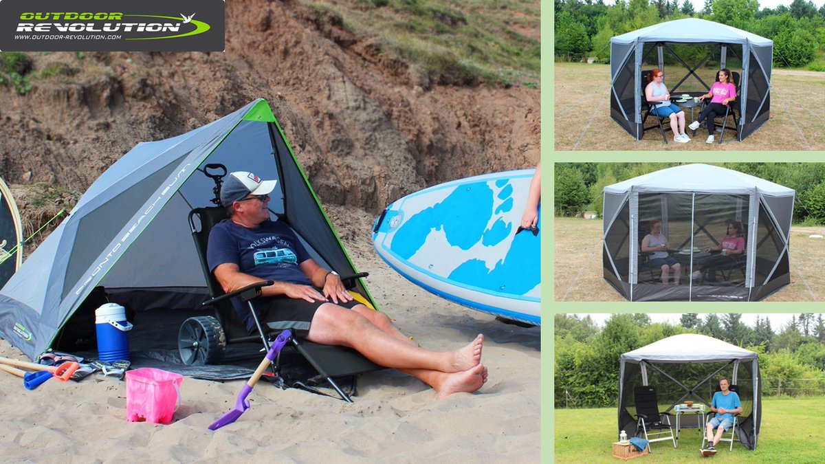 😎Experience your Summer to remember with @outdoorrevolution😎
Check out our fantastic Screenhouse Shelters and Beach Tents! 
Check them out on our website and where to buy 
outdoor-revolution.com/accessories/sh…