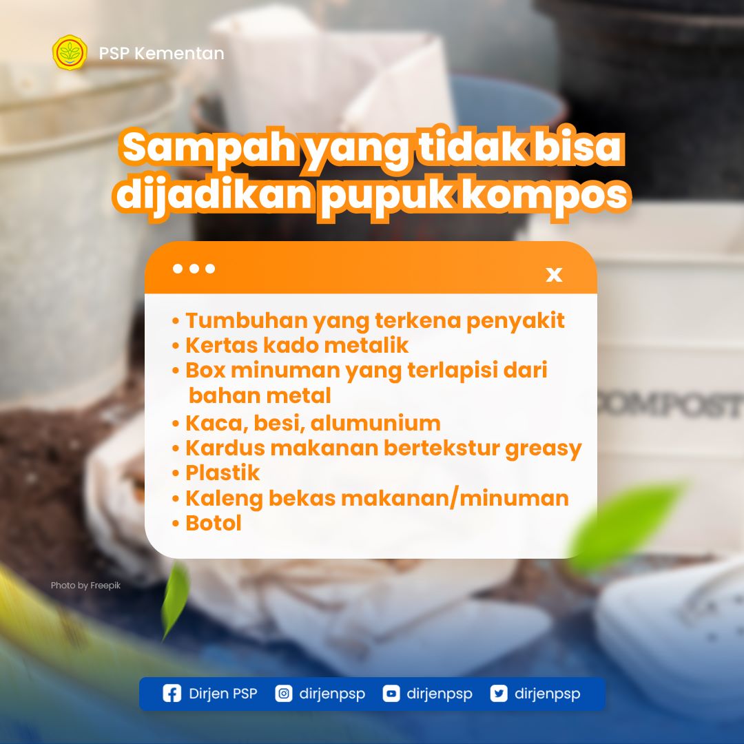 dirjenpsp's tweet photo. Bahan organik dari pupuk kompos bisa berasal dari sampah rumah tangga lho. Tapi tidak semua sampah bisa dijadikan pupuk kompos ya Sobat AJ.
#kementan #kementerianpertanian #kementerianpertanianri #programkementan #ditjenpsp #pspkementan #pupuk #pupukkompos https://t.co/p8joCW42kj