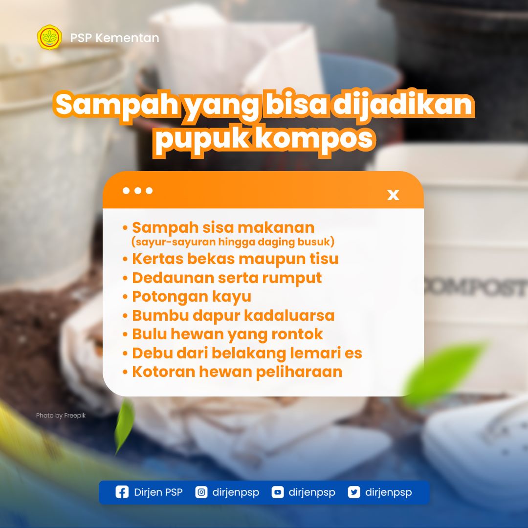 dirjenpsp's tweet photo. Bahan organik dari pupuk kompos bisa berasal dari sampah rumah tangga lho. Tapi tidak semua sampah bisa dijadikan pupuk kompos ya Sobat AJ.
#kementan #kementerianpertanian #kementerianpertanianri #programkementan #ditjenpsp #pspkementan #pupuk #pupukkompos https://t.co/p8joCW42kj