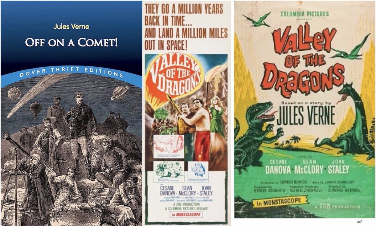 3pm TODAY on @TalkingPicsTV 

The 1961 #SciFi #Adventure film📖 “Valley Of the Dragons” (aka “Prehistoric Valley”) directed & written by #EdwardBernds from a story by #DonaldZimbalist

Loosely based on #JulesVerne’s 1877 novel📖 “Off on a Comet!”

🌟#CesareDanova #SeanMcClory