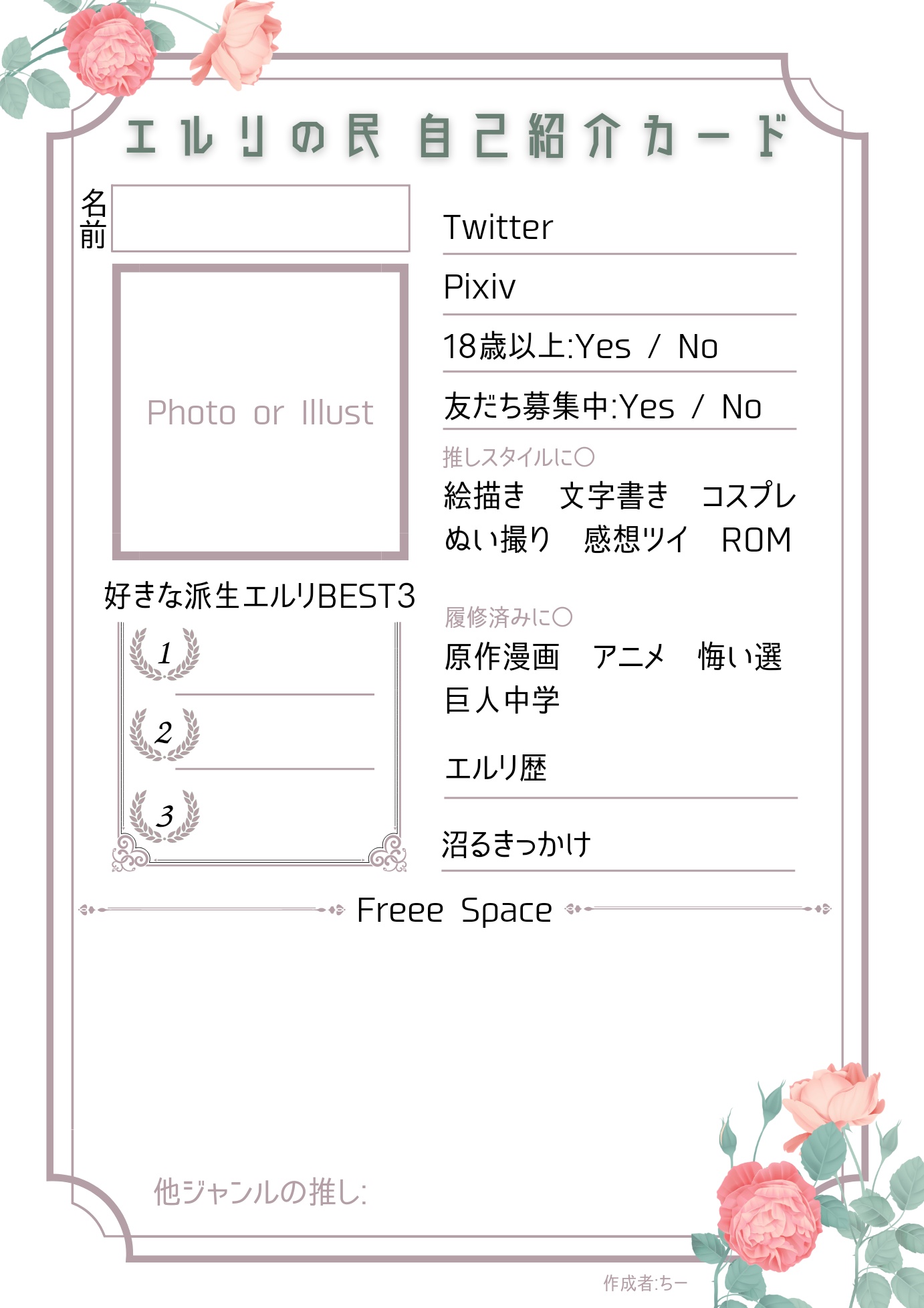 ☆ツリー☆自己紹介文ご確認下さい☆ ちよ على X: 