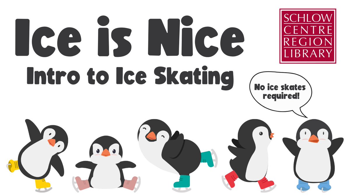 SchlowLibrary's tweet image. #IceIsNice for KIDS ages 3-7! Learn about #IceSkating from Rachel Landers, Figure Skating Director at @PegulaIceArena, Friday at 10:30am. Enjoy stories, floor skating, and a craft. No ice skates required! Visit schlowlibrary.org/events/1933 for more information + registration.