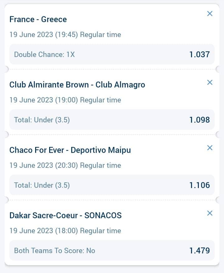 WizSureBet's tweet photo. MONDAY ❤️

1XBET Code: HVLBD
✅️✅️✅️✅️✅️

#betresponsibly #sportybet @jujupunter @BETFUSE1 @Betodds1 @bettipstar1 https://t.co/v96svzo5bA