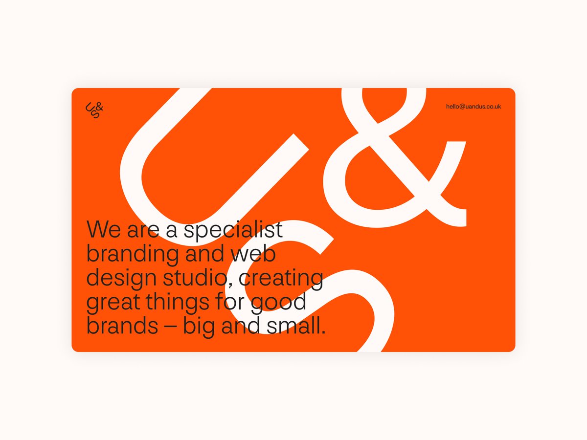 RicLeP's tweet image. Exciting news! I am incredibly happy to announce I have founded a new branding and web design studio with two long time colleagues called U&US. We’re based in Belfast and Guernsey and bringing years of experience creating great work for good brands to you! uandus.co.uk