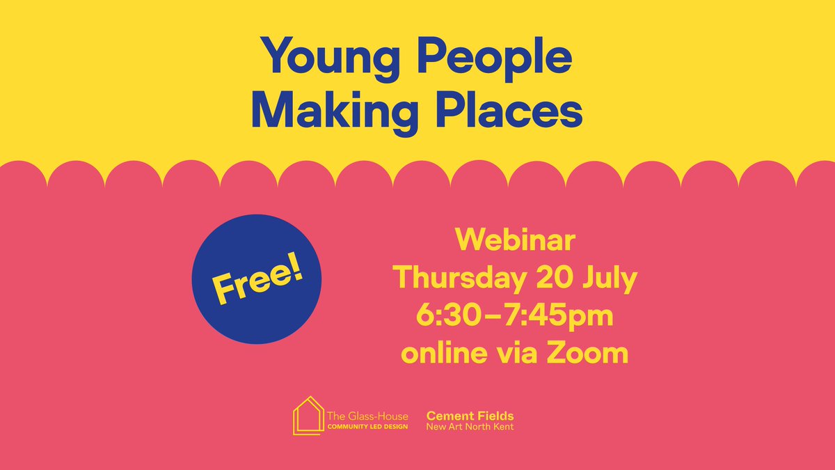 Join us online on Thursday 20 July to explore the power of young people in shaping places and question how we can make more space for youth-led design. Co-produced with <a href="/GlassHouseCLD/">The Glass-House CLD</a> as part of This Must Be the Place.

Book now: eventbrite.co.uk/e/cement-field…