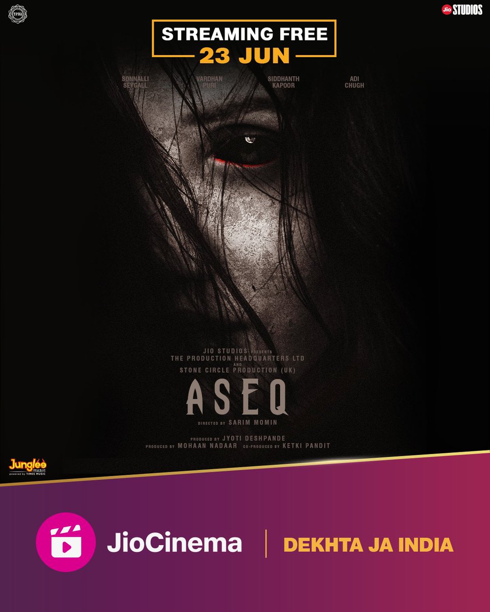 Dekhiye ek aise pyaar ki kahaani jo saari hadde paar karke, aapki raaton ki neend uda degi 😈 #AseqOnJioCinema, streaming free 23 June onwards. #Aseq #JioCinema @SonnalliSeygall @PuriVardhan @SiddhanthKapoor @_AdiChugh_ @thesarim #JyotiDeshpande @jiostudios @tphquk