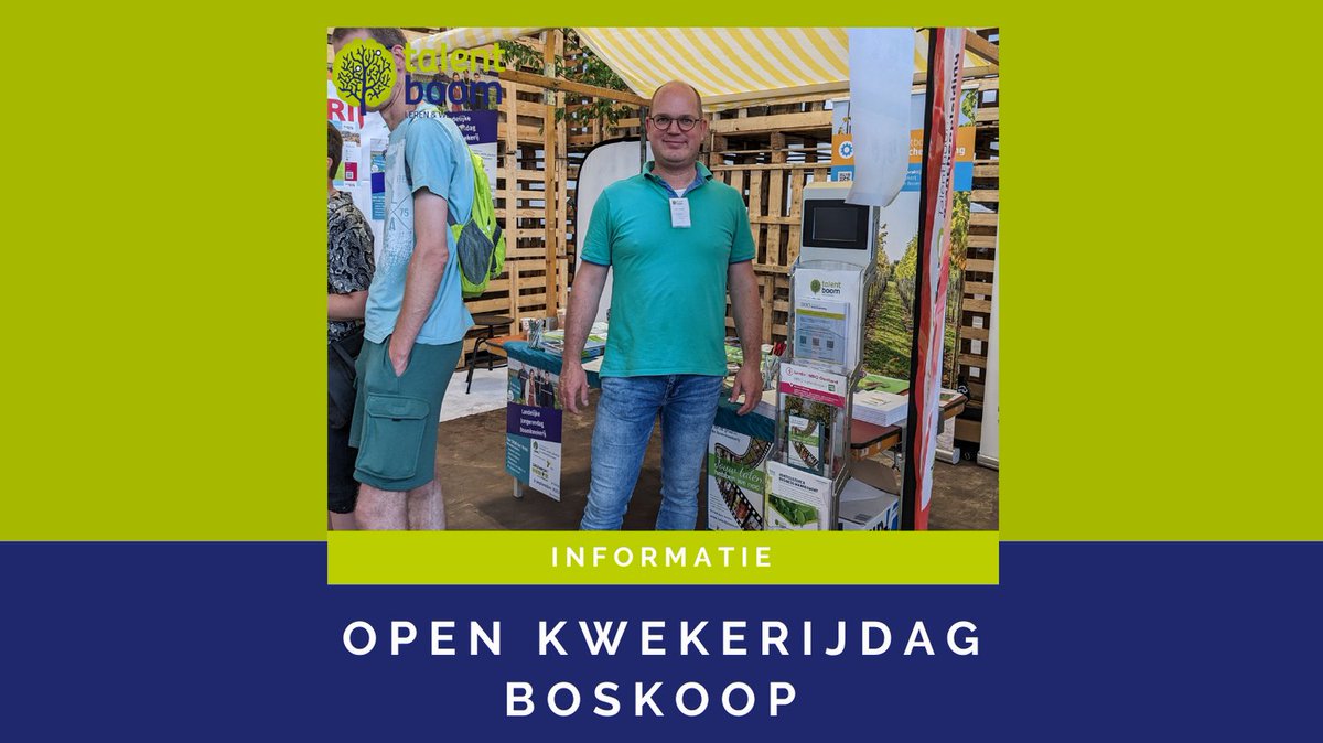 Talentboom2's tweet photo. Afgelopen zaterdag was Talentboom aanwezig op de #OpenKwekerijdag Greenport Boskoop.
#Scholingsconsulent André Hubregtse was aanwezig om de bezoekers te vertellen over de diverse #scholingsmogelijkheden en het werken in de #boomkwekerij
#levenlangontwikkelen #brancheopleiding https://t.co/KrfVueCcVV