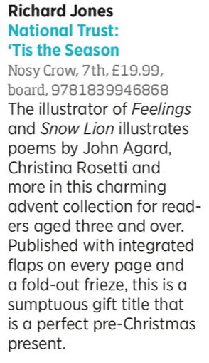 Next we have a festive title, "Tis the Season" from the <a href="/nationaltrust/">National Trust</a> with illustrations by <a href="/apaintedmouse/">Richard Jones</a> 🎄

Pre-order here: ow.ly/cxtc50ORAn9